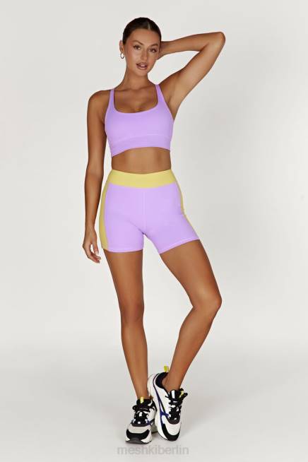 Kleidung Meshki Taleah zweifarbige Shorts lila/gelb 2F8B1474