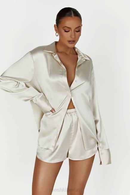 Kleidung Meshki meera Satin-Shorts Elfenbein 2F8B1304