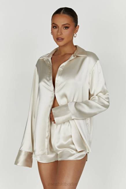 Kleidung Meshki meera Satin-Shorts Elfenbein 2F8B1304