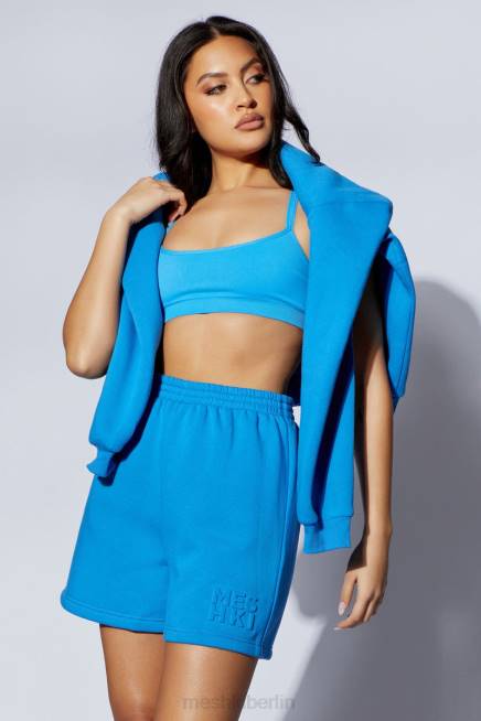 Kleidung Meshki reese geprägte Fleeceback-Shorts Blau 2F8B1611