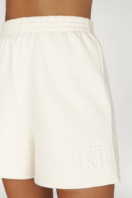 Kleidung Meshki reese geprägte Fleeceback-Shorts Knochen 2F8B1608