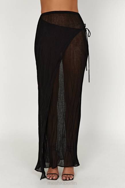 Kleidung Meshki Akari-Strick-Maxirock Schwarz 2F8B1305