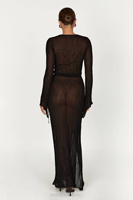 Kleidung Meshki Akari-Strick-Maxirock Schwarz 2F8B1305