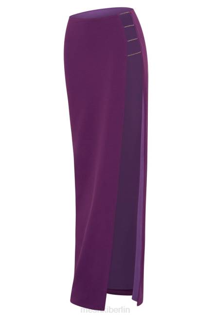 Kleidung Meshki Anastasia Diamant-Seil-Maxirock mit Schlitz Traube 2F8B1547