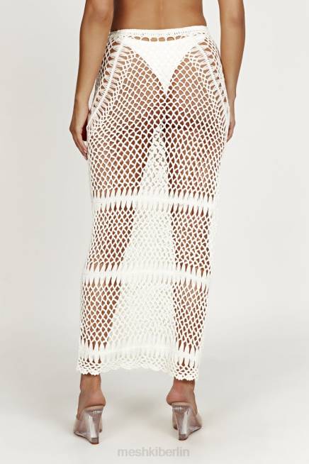 Kleidung Meshki Bonnie Häkel-Maxirock Weiß 2F8B1439