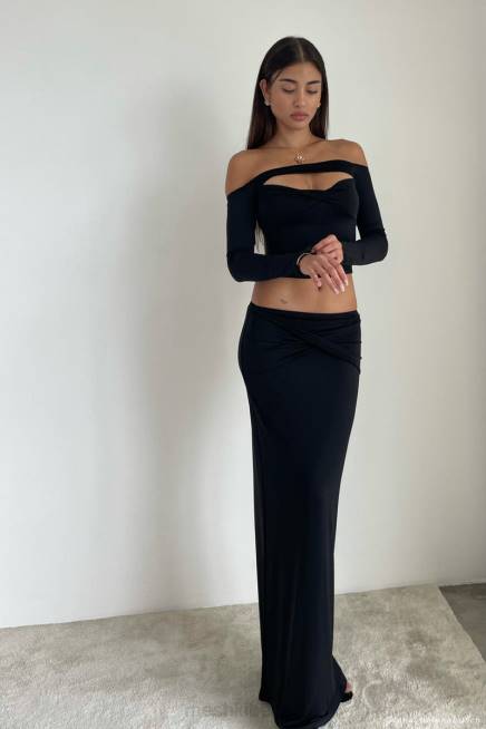 Kleidung Meshki Ceri Maxi-Twist-Rock Schwarz 2F8B1353