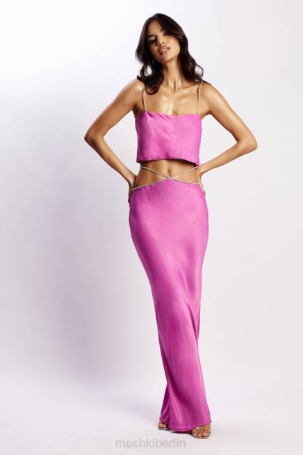 Kleidung Meshki Dayana-Maxirock mit Diamantbesatz lila 2F8B1546