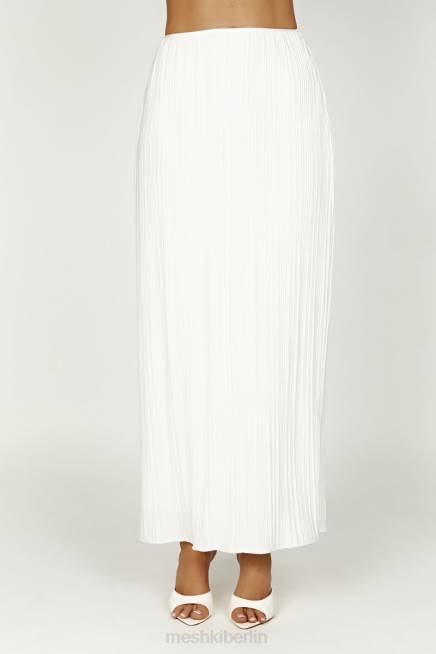 Kleidung Meshki Elsie Plissee-Maxirock Weiß 2F8B1362