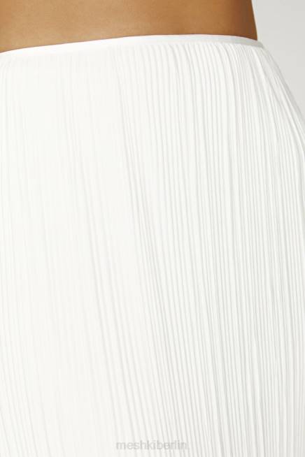 Kleidung Meshki Elsie Plissee-Maxirock Weiß 2F8B1362