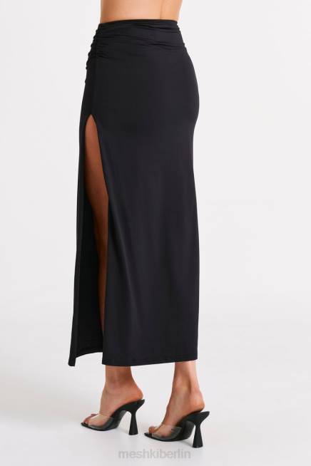 Kleidung Meshki Emma Maxirock aus recyceltem Nylon Schwarz 2F8B1242