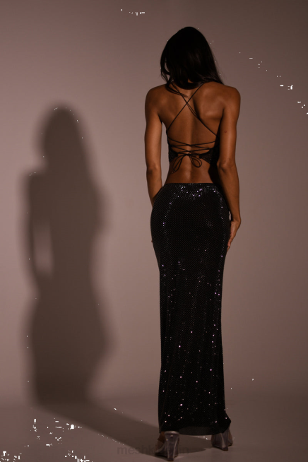 Kleidung Meshki Erika Diamant-Maxirock Schwarz 2F8B1314