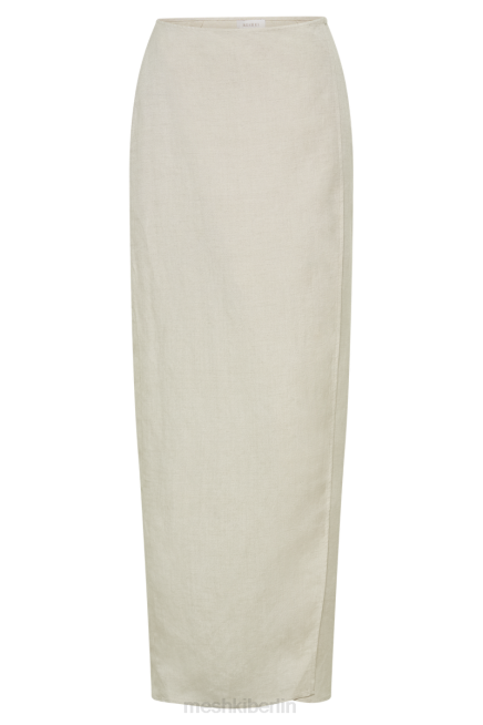 Kleidung Meshki Fatima-Wickel-Maxirock aus Leinen natürlich 2F8B1234