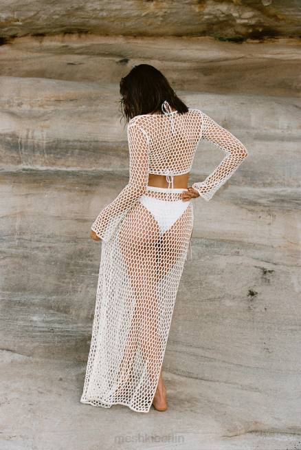 Kleidung Meshki Hallie – Häkel-Maxirock zum Binden Weiß 2F8B1537