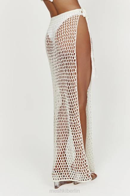 Kleidung Meshki Hallie – Häkel-Maxirock zum Binden Weiß 2F8B1537