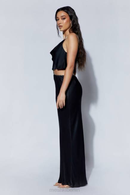 Kleidung Meshki Havva Maxirock mit Diamantbesatz Schwarz 2F8B1466