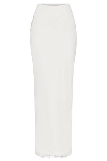 Kleidung Meshki Jayleen Maxirock mit Fransen Weiß 2F8B1563
