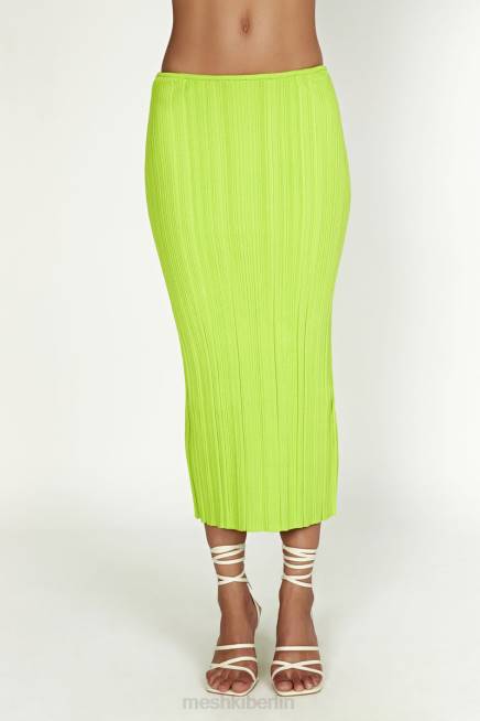 Kleidung Meshki Kennedy-Strickrock mit niedrigem Bund frisches Grün 2F8B1454