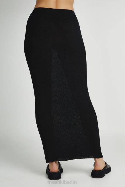 Kleidung Meshki Maribelle-Strick-Maxirock Schwarz 2F8B1288