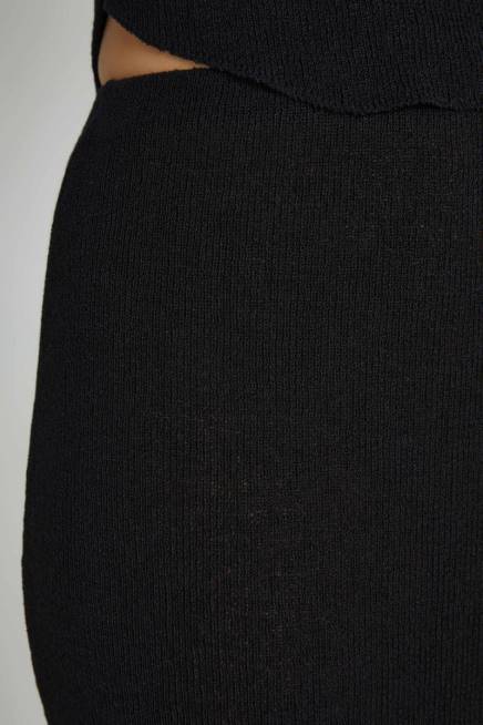 Kleidung Meshki Maribelle-Strick-Maxirock Schwarz 2F8B1288