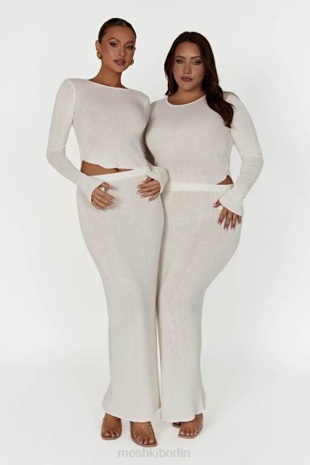 Kleidung Meshki Maribelle-Strick-Maxirock Weiß 2F8B1343