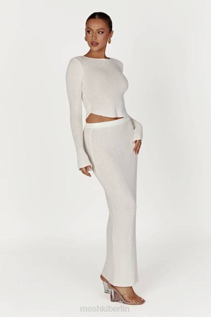 Kleidung Meshki Maribelle-Strick-Maxirock Weiß 2F8B1343