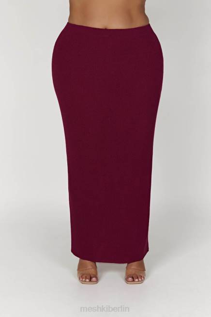 Kleidung Meshki Maribelle-Strick-Maxirock Wein 2F8B1371