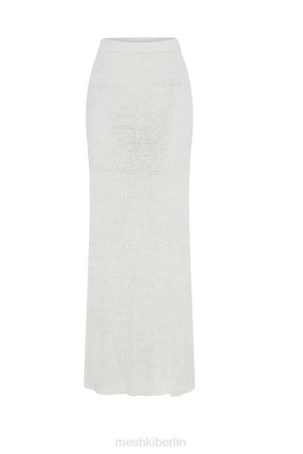 Kleidung Meshki Mary-Strick-Maxirock Weiß 2F8B1361