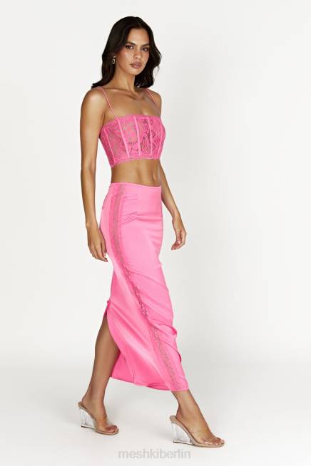 Kleidung Meshki Maxirock aus Bellamy-Spitze Kaugummirosa 2F8B1529