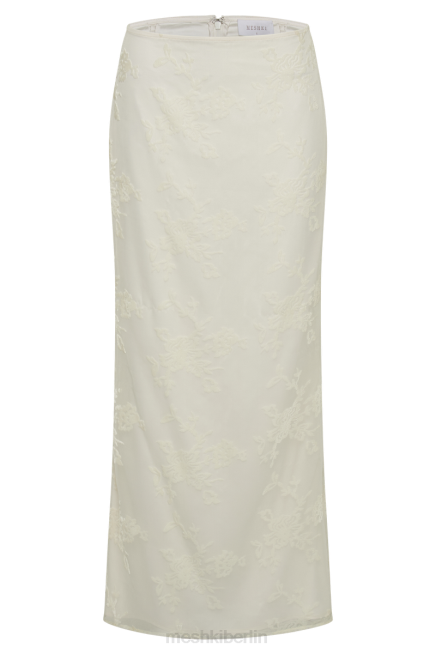 Kleidung Meshki Mona Maxirock aus Burnout-Samt Weiß 2F8B1363