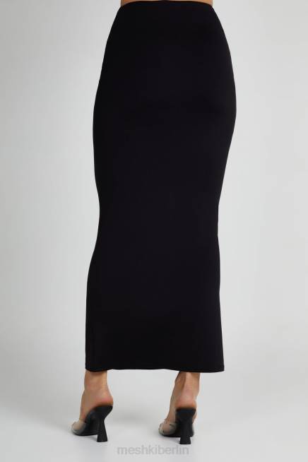 Kleidung Meshki Olympia-Fischschwanz-Maxirock aus recyceltem Nylon Schwarz 2F8B1258