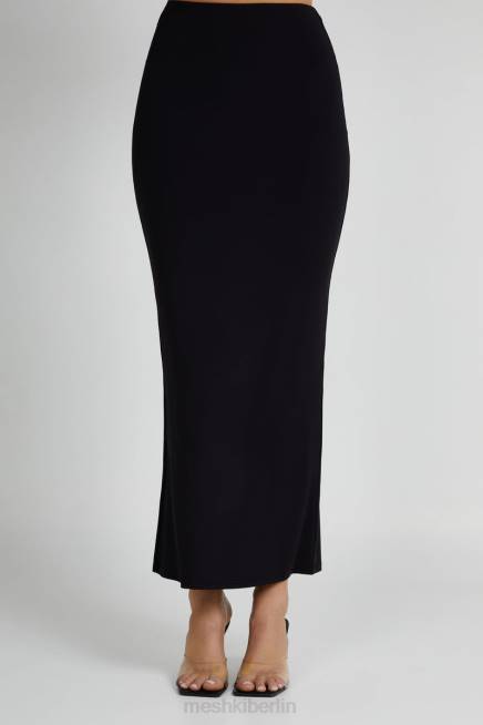 Kleidung Meshki Olympia-Fischschwanz-Maxirock aus recyceltem Nylon Schwarz 2F8B1258