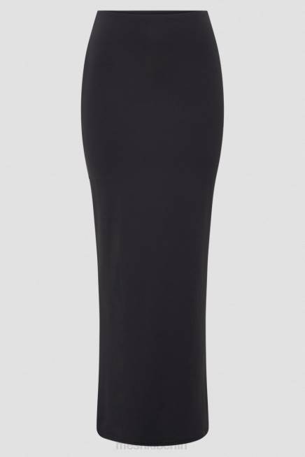 Kleidung Meshki Olympia-Fischschwanz-Maxirock aus recyceltem Nylon Schwarz 2F8B1258