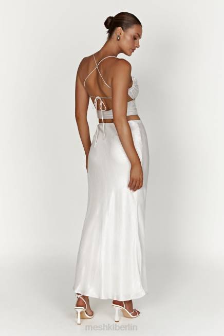 Kleidung Meshki Raine Maxirock aus Satin Perle 2F8B1387