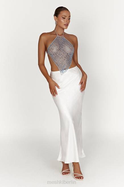 Kleidung Meshki Raine Maxirock aus Satin Perle 2F8B1387