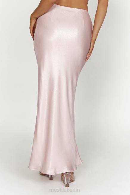 Kleidung Meshki Raine Maxirock aus Satin erröten rosa 2F8B1433