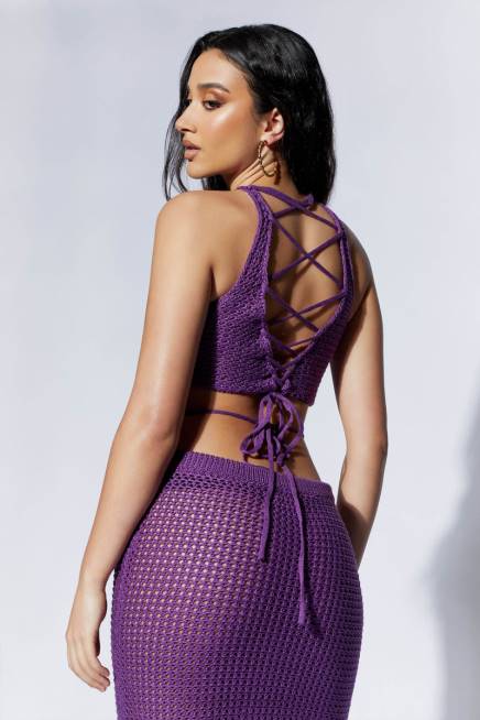 Kleidung Meshki Raquel Häkel-Maxirock Traube 2F8B1541