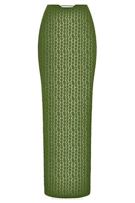Kleidung Meshki Rosella Häkel-Maxirock Grün 2F8B1613