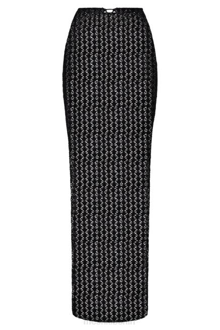 Kleidung Meshki Rosella Häkel-Maxirock Schwarz 2F8B1296