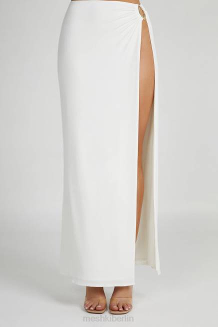 Kleidung Meshki Suri anschmiegsamer Maxirock mit Hardware Weiß 2F8B1255