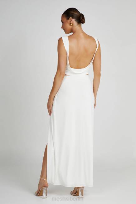 Kleidung Meshki Suri anschmiegsamer Maxirock mit Hardware Weiß 2F8B1255