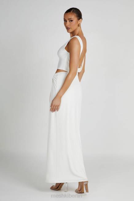 Kleidung Meshki Suri anschmiegsamer Maxirock mit Hardware Weiß 2F8B1255