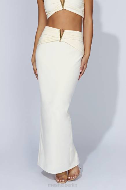 Kleidung Meshki Maryse V-Hardware-Midirock Knochen 2F8B1566