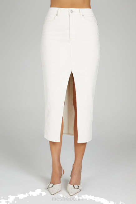 Kleidung Meshki Midirock aus Akazien-Denim naturfarben 2F8B1283