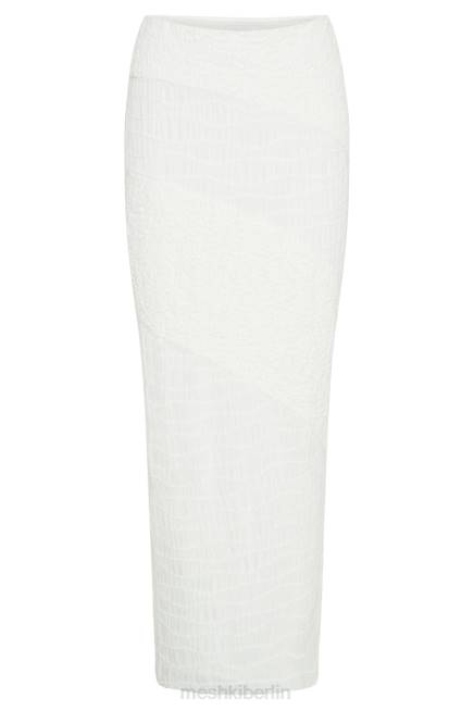 Kleidung Meshki Nyah strukturierter Midirock Weiß 2F8B1268