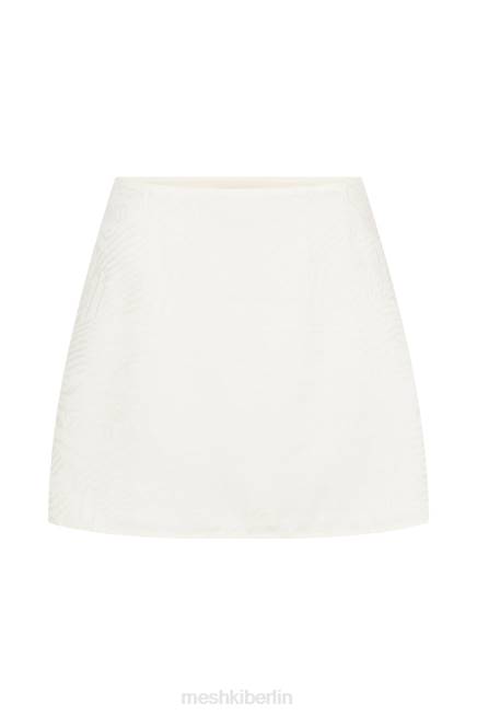 Kleidung Meshki Annalise Satin-Minirock in A-Linie Knochen 2F8B1545