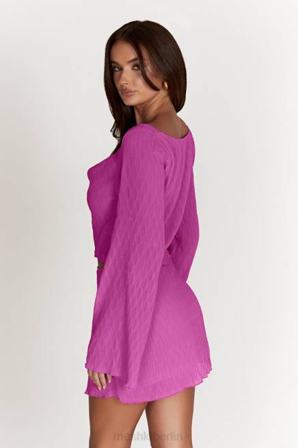 Kleidung Meshki Efeu-Minirock mit mittlerer Leibhöhe Rosa 2F8B1532