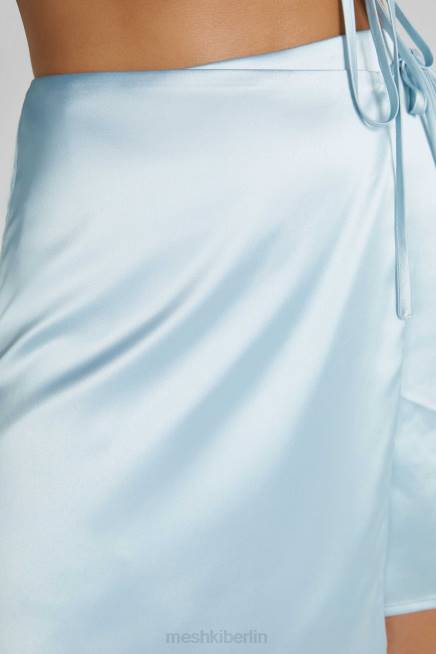 Kleidung Meshki Elaine-Satin-Minirock arktisches Blau 2F8B1327