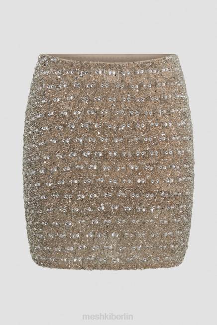 Kleidung Meshki Eva verzierter Minirock Silber 2F8B1358