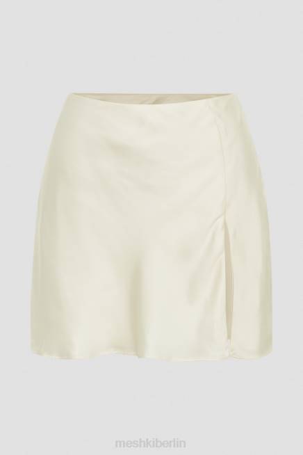 Kleidung Meshki Hartley Satin-Minirock Elfenbein 2F8B758