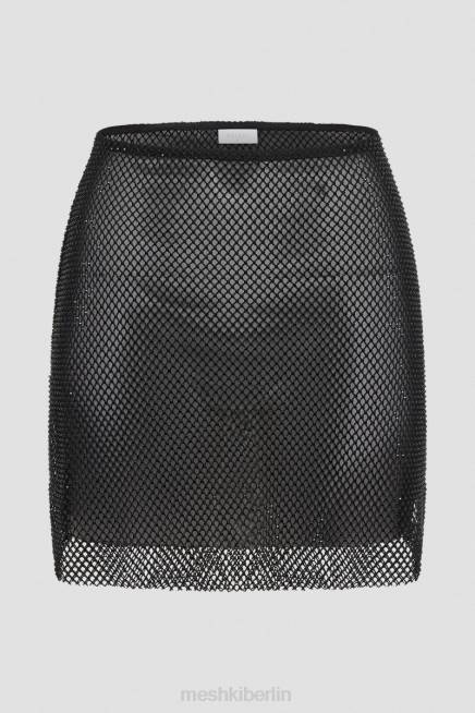 Kleidung Meshki Hilton Diamant-Mesh-Minirock Schwarz 2F8B1260